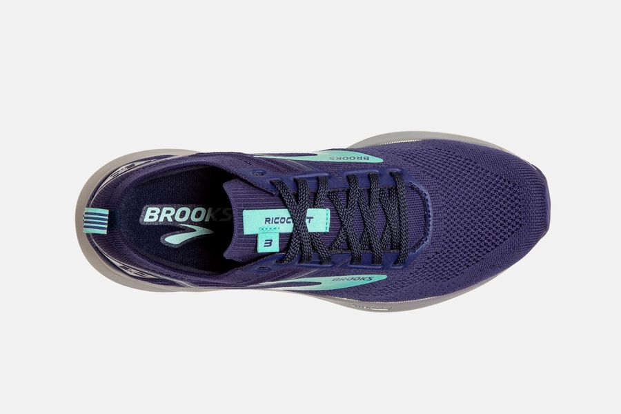 Brooks Ricochet 3 Road Running Shoes Womens - Purple/Turquoise - ZPYRN-0279